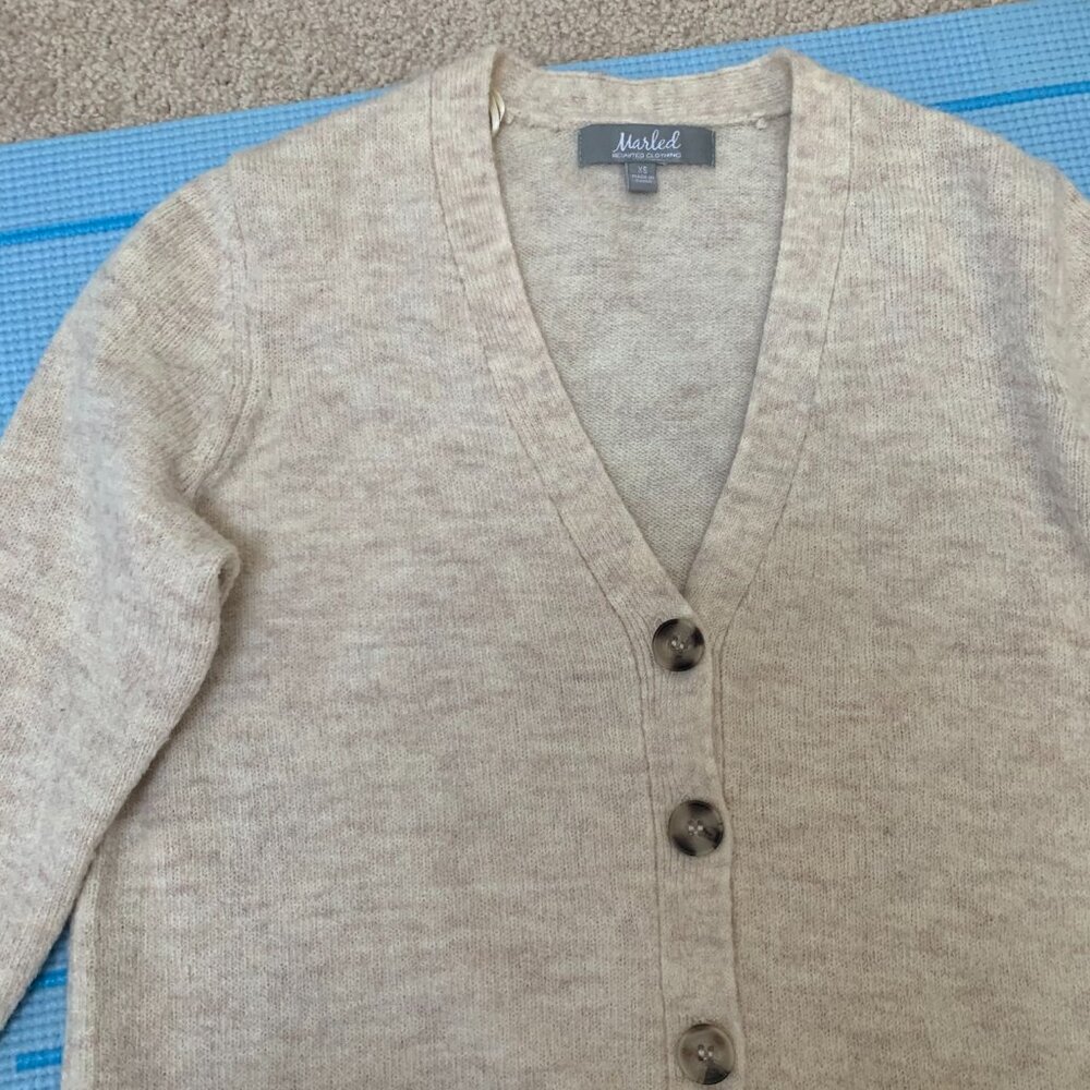Marled Reunited V-Neck Cozy Sweater XS - Picture 3 of 5